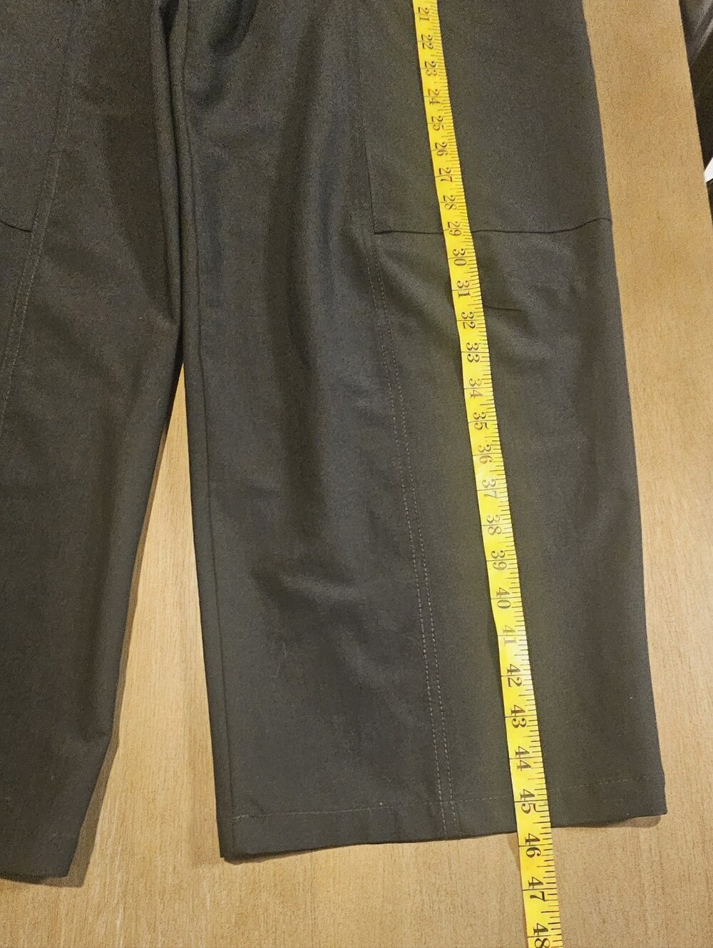 Zara Dark Green Wide Leg Utility Cargo Pants Women's Medium M High Rise - Picture 9 of 11